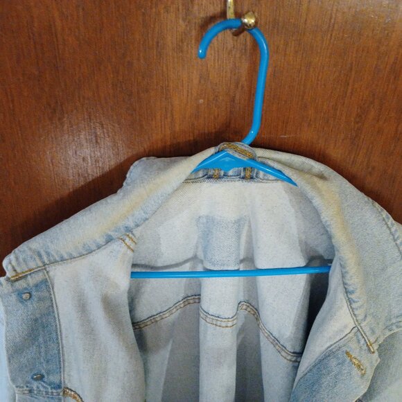 Faded Glory XXL denim jacket with extra pockets, stained - Picture 6 of 9